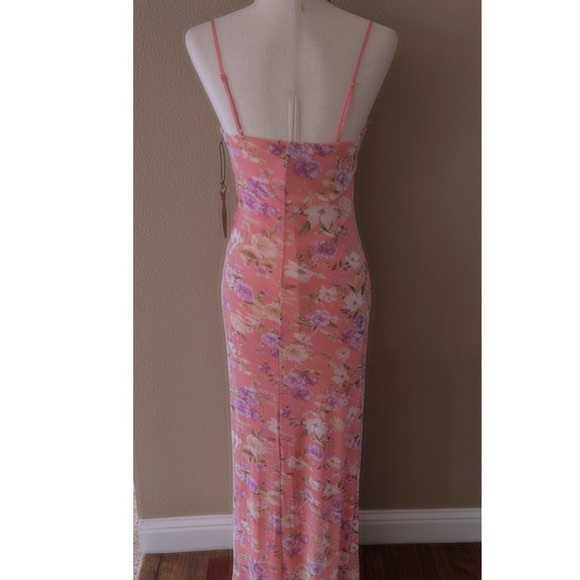 Pink floral print maxi dress - Picture 7 of 12